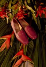 Cipó Purple Leather Square-Toe Loafers – Flat - Image 4