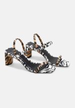 Palmito Animal Print Calf Leather Sandals – 6.5cm Block Heel - Image 3