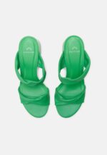 Xaxim Goat Green Leather Mules – 6.5cm Block Heel Slip-On - Image 3
