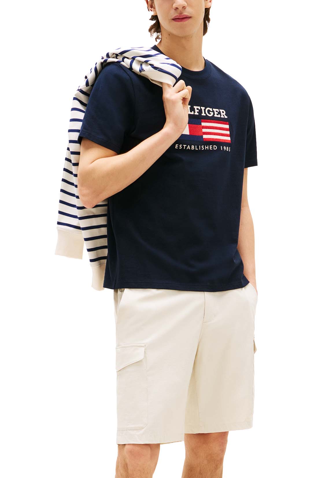 TOMMY HILFIGER - Men's Americana Monotype Flag Box T-shirt  - Size XXL - Image 2