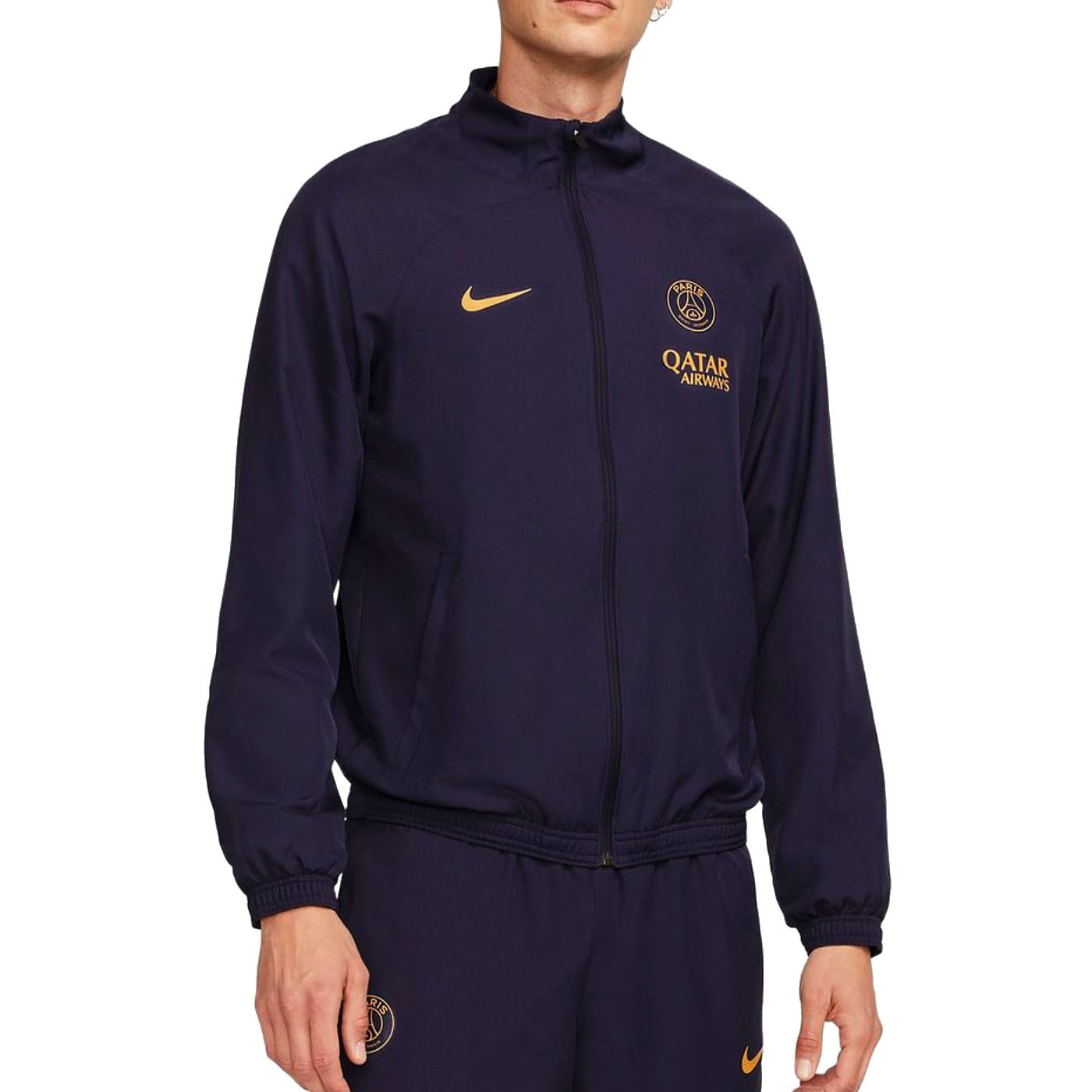 nike-psg-soccer-tracksuit-for-men-navy-jacket-full-front.jpg PSG navy training presentation Soccer tracksuit 2023/24 - Nike - Image 1