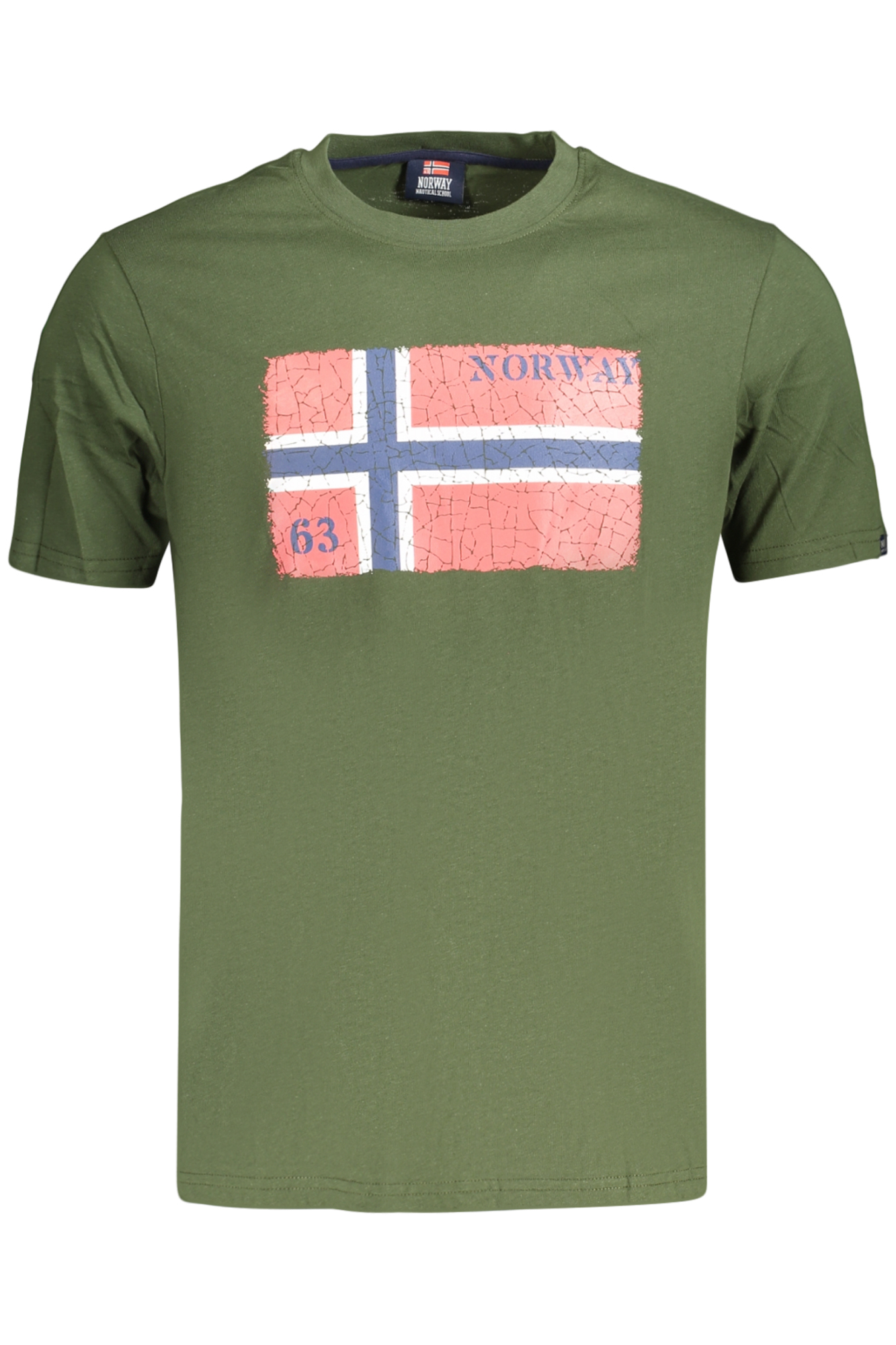 norway1963t-shirtmanichecorteuomoverde_1-2.jpg NORWAY 1963 MEN'S SHORT-SLEEVED T-SHIRT GREEN - Image 1