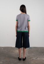 T shirt col rond manches courtes femme en cachemire & laine ultrafin lavande & vert - KELLY 1 - Image 5