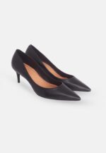 Tenate Black Leather Pumps – 6cm Medium Block Heel - Image 2