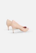 Tenate Beige Leather Pumps – 6cm Medium Block Heel - Image 2