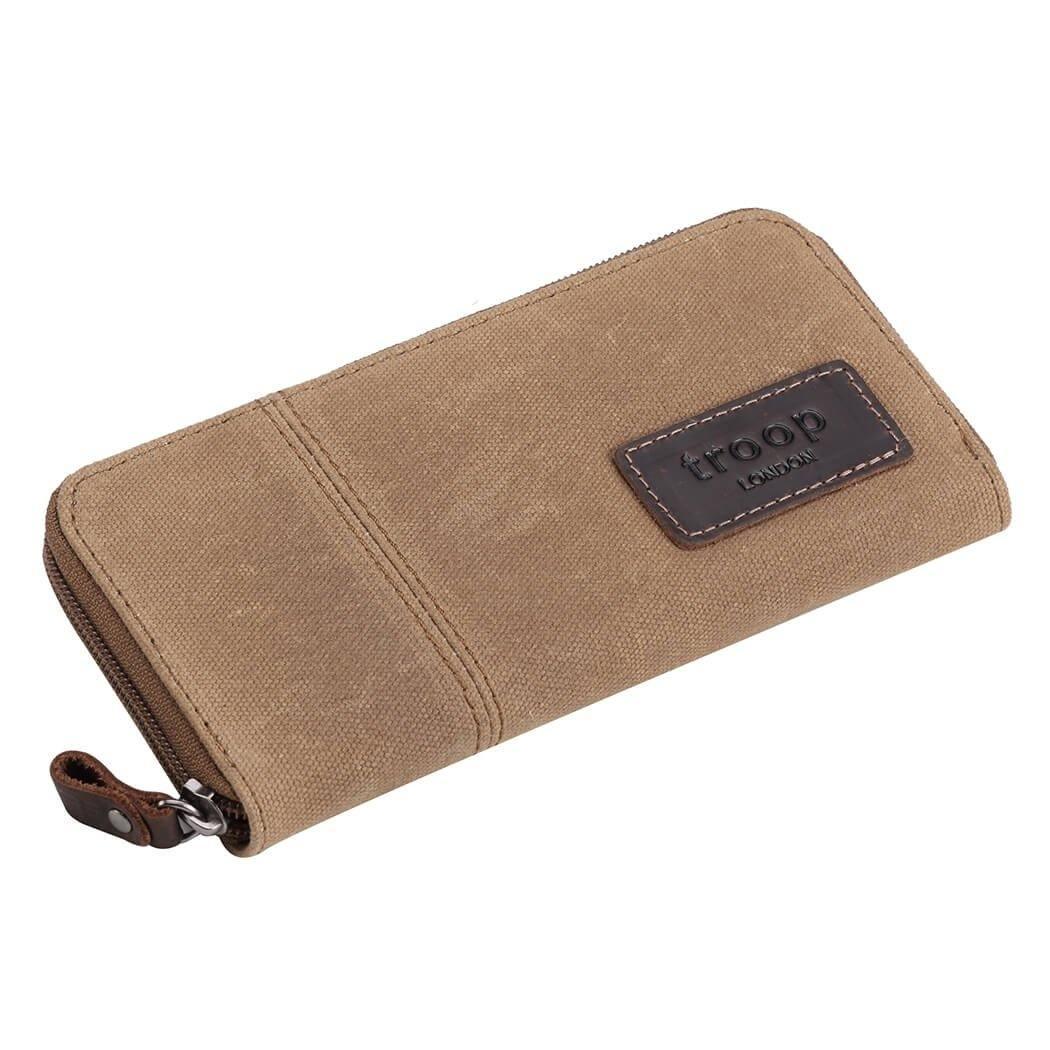trp0501-camel-2.jpg Canvas Zip Around Wallet Purse | TRP0501 - Image 1