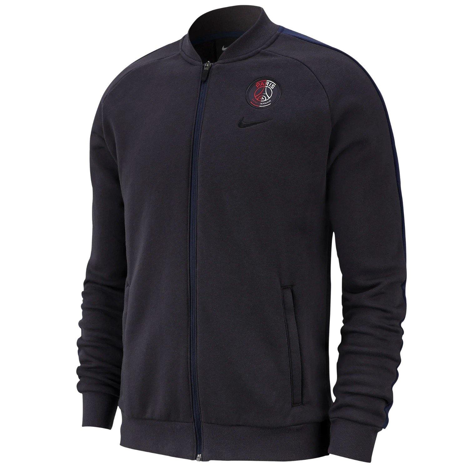 tuta_casual_psg_paris_saint_germain_2019_2020_nike_hoodie_fleece_soccer_tracksuit_rappresentanza_survetement_presentation_chandal_sudadera_ensemble.jpg PSG Fleece presentation soccer jacket 2019/20 - Nike - Image 1