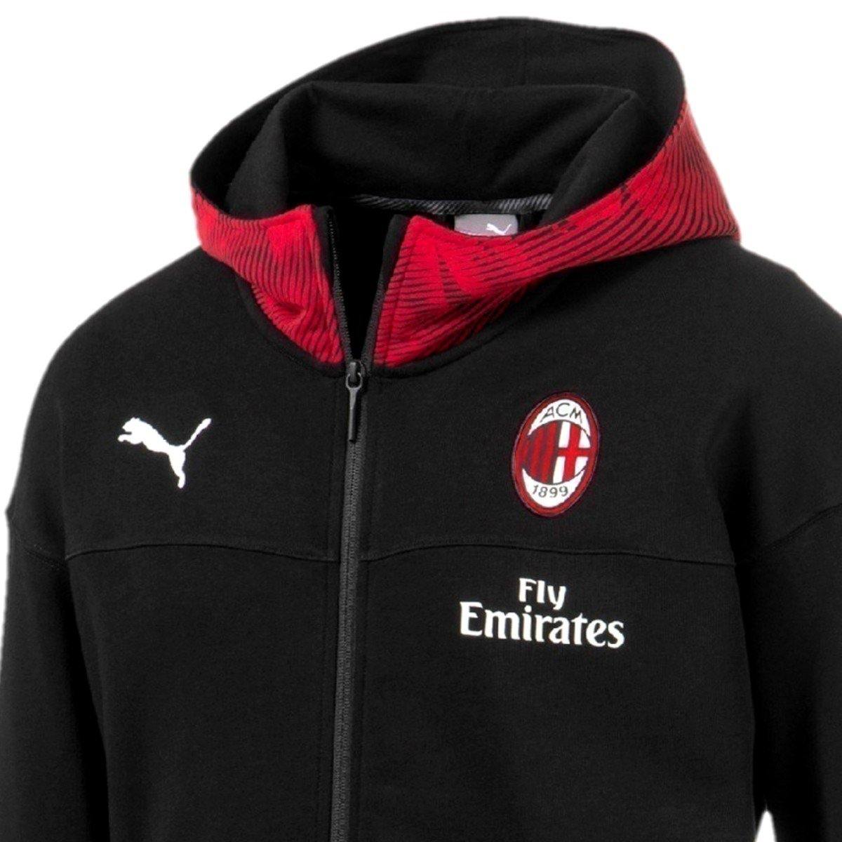 AC Milan black Casual presentation Soccer tracksuit 2019/20 - Puma - Image 5