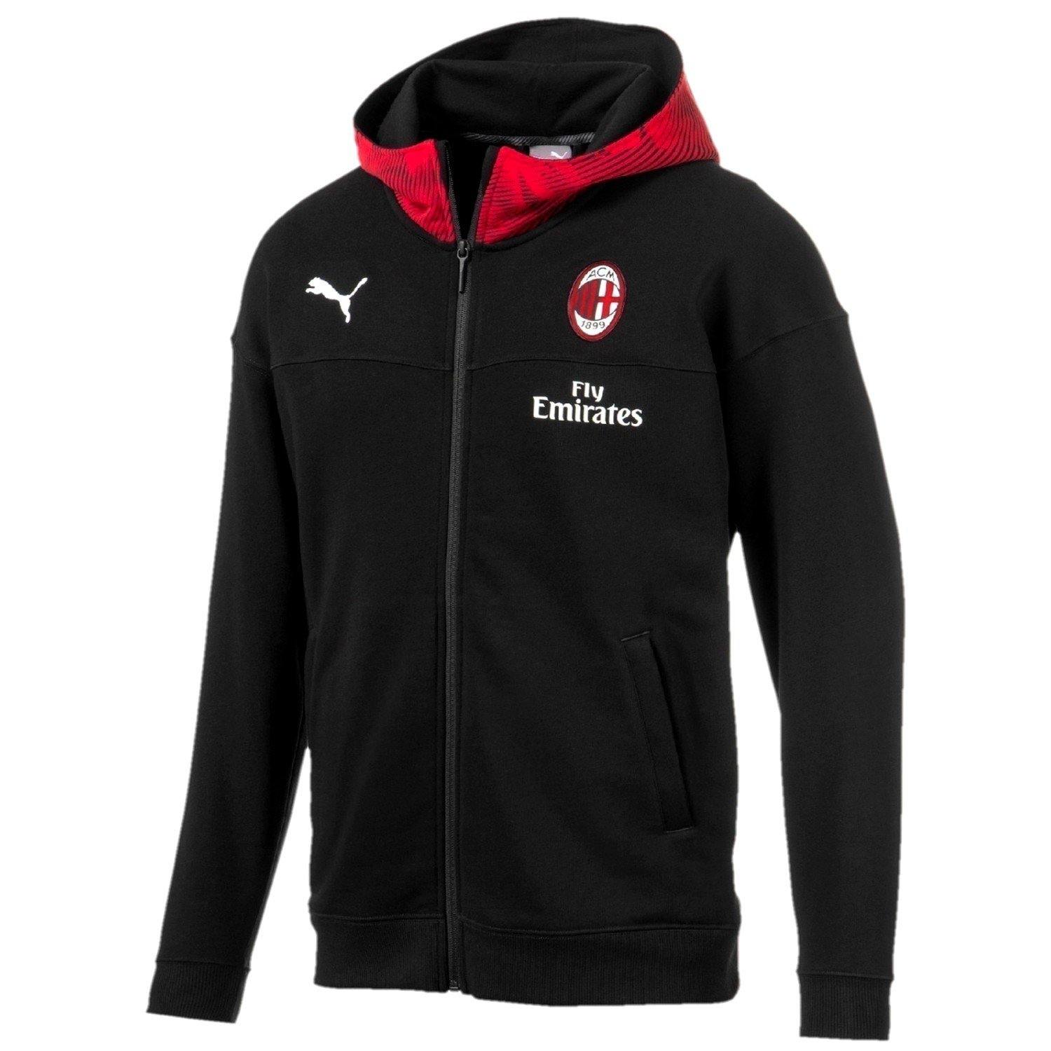 AC Milan black Casual presentation Soccer tracksuit 2019/20 - Puma - Image 3