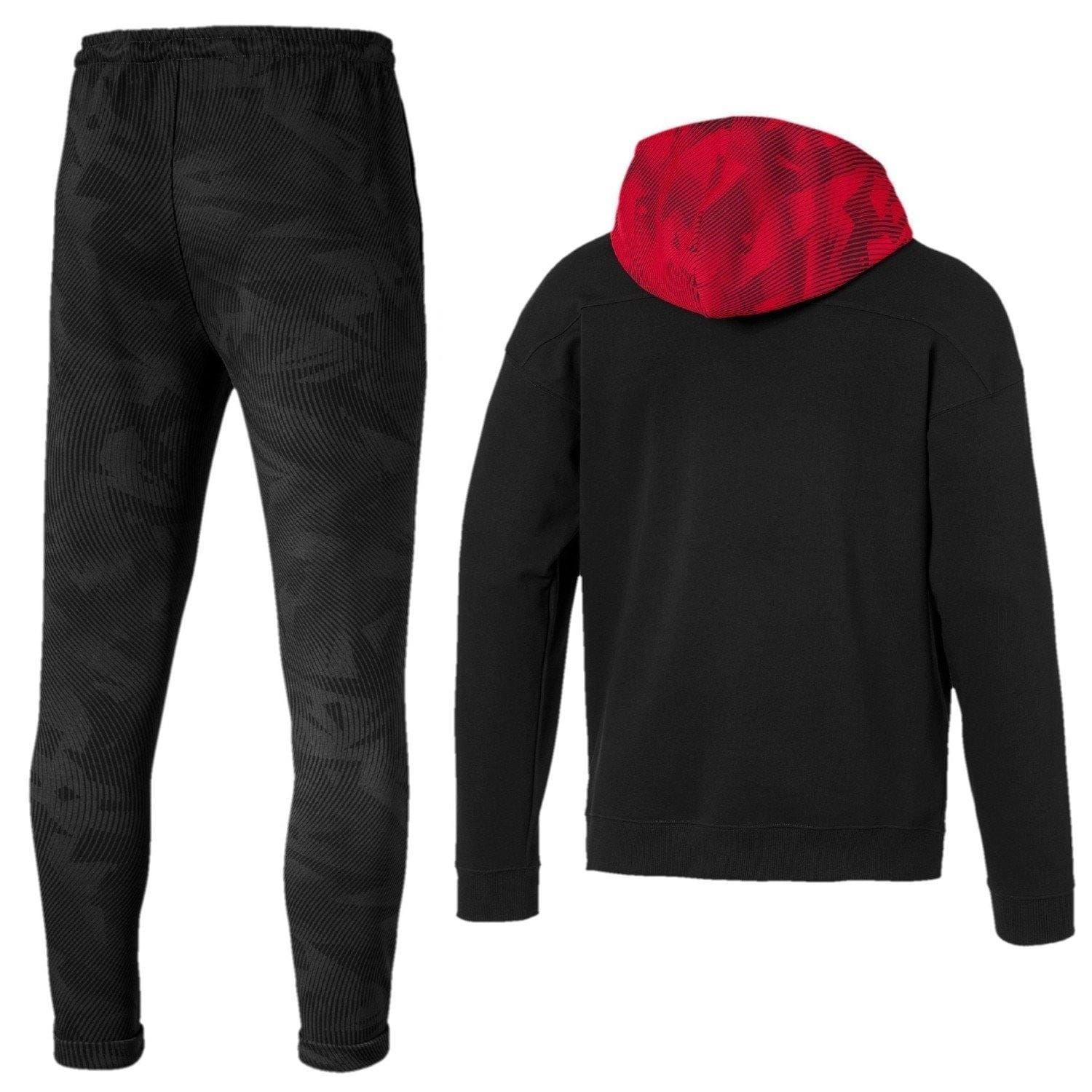 AC Milan black Casual presentation Soccer tracksuit 2019/20 - Puma - Image 2