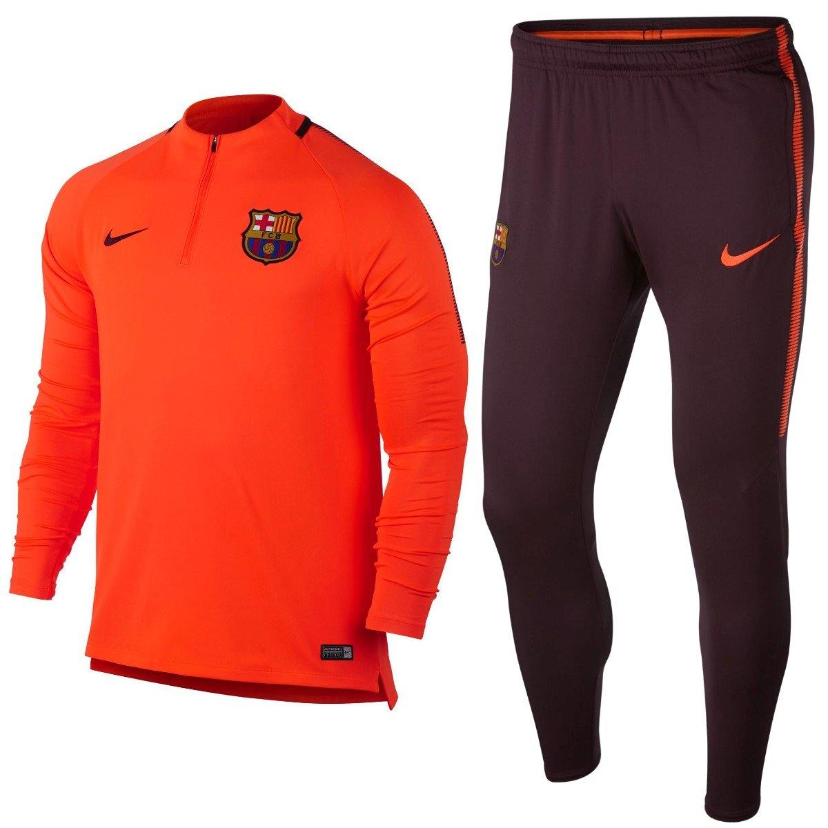 tuta_tecnica_barcellona_barcelona_fc_2018_arancione_technical_set_soccer_tracksuit_zip_drill_top_training.jpg FC Barcelona UCL training technical soccer tracksuit 2017/18 - Nike - Image 1
