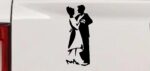 Dancing Couple Line Art Decal Car Truck Window Vinyl Sticker - Image 2