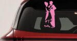 Dancing Couple Line Art Decal Car Truck Window Vinyl Sticker - Image 13