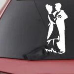 Dancing Couple Line Art Decal Car Truck Window Vinyl Sticker