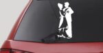 Dancing Couple Line Art Decal Car Truck Window Vinyl Sticker