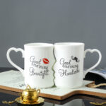 2pcs Kissing Ceramic Couple Mugs - Image 2