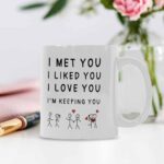 3D Ceramic Coffee Mug With Romantic Quote For Couples - Image 2