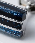 Midnight Nebula Rectangular Cufflinks - Image 3