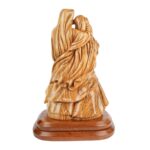 Hand-carved Holy Family made of olive wood – Exclusive wooden sculpture from Bethlehem (35 cm) - Image 2