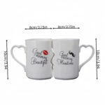 2pcs Kissing Ceramic Couple Mugs - Image 3