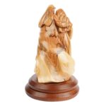 Holy Family with the newborn – Hand-carved olive wood figure from Bethlehem (27 cm) - Image 3