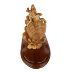 Hand-carved boat scene "Jesus calms the storm" – Exclusive olive wood sculpture from Bethlehem (36 cm) - Image 3