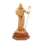 The Good Shepherd in olive wood – Hand-carved Jesus figure with lamb (26.5 cm) - Image 3