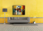 Couple In Fall- Vintage Artwork-Wall decor-Canvas Print Painted - Image 2
