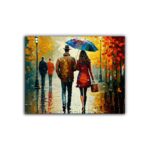 Couple In Fall- Vintage Artwork-Wall decor-Canvas Print Painted - Image 3