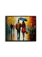 Couple In Fall- Vintage Artwork-Wall decor-Canvas Print Painted - Image 5