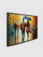 Couple In Fall- Vintage Artwork-Wall decor-Canvas Print Painted - Image 4