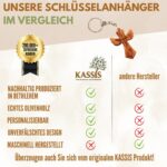 Schlüsselanhänger Kreuz in Engel-Form aus Olivenholz | Schutzengel Glücksbringer als Geschenk zur Taufe, Kommunion & Geburtstag - Image 4