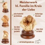 Holy Family in a circle of love – Hand-carved olive wood sculpture from Bethlehem (21 cm) - Image 5