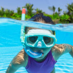 Snorkel Goggles and Tube for Children Bestway Blue Turquoise - Image 2