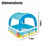 Inflatable Paddling Pool for Children Bestway 140 x 140 x 114 cm - Image 4