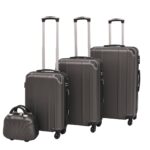 Vidaxl hard-sided trolley case set, anthracite, 4-piece