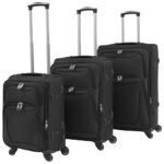 Vidaxl trolley set black 3-piece