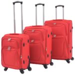 Vidaxl trolley set red 3-piece