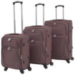 Vidaxl trolley set coffee brown 3-piece