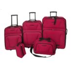 Vidaxl travel luggage set red 5-piece