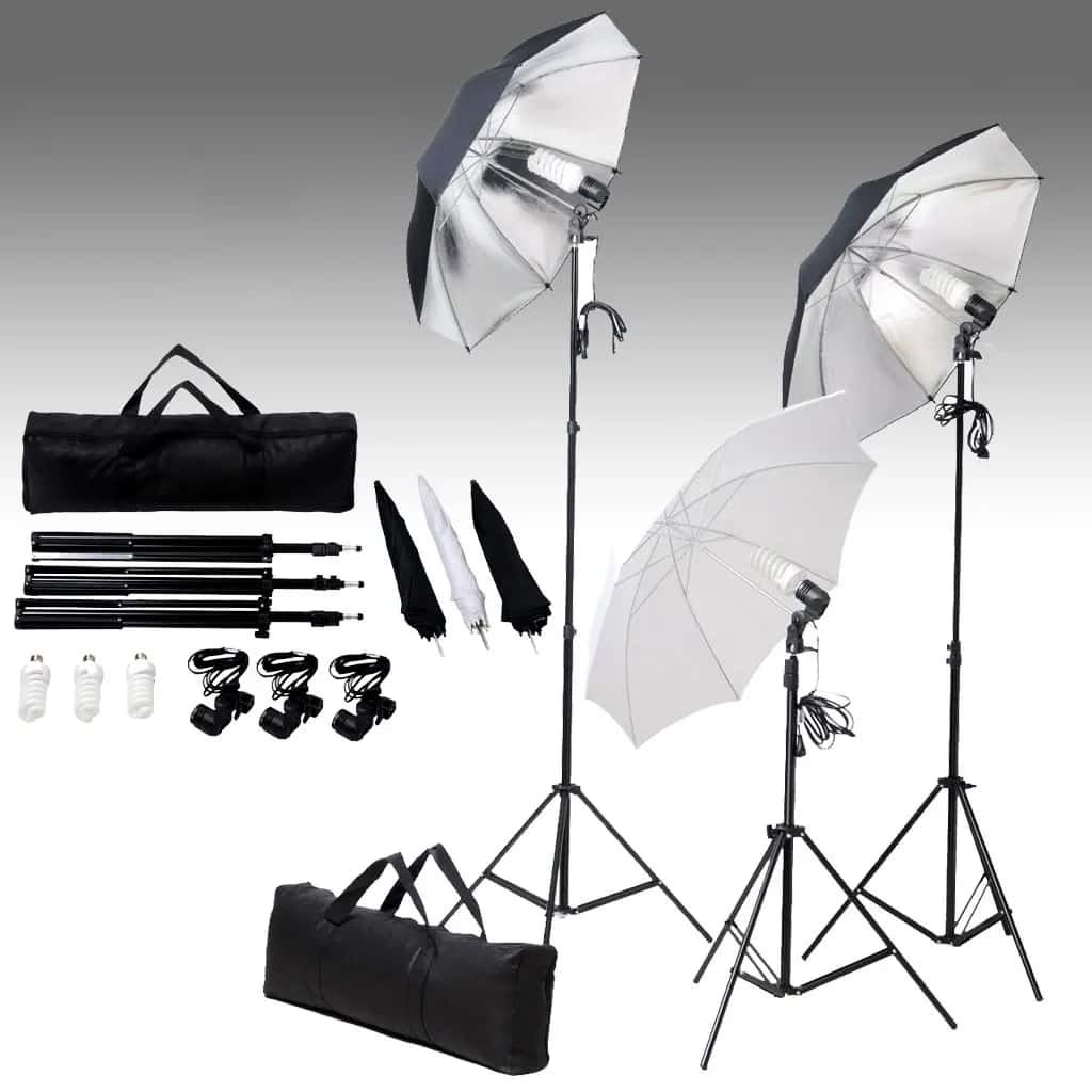 8718475814863_m_en_hd_1_bb3cf557-f122-41ad-be24-6650dcc75253.jpg VidaXL 24-watt studio lighting set including tripods and umbrellas - Image 1