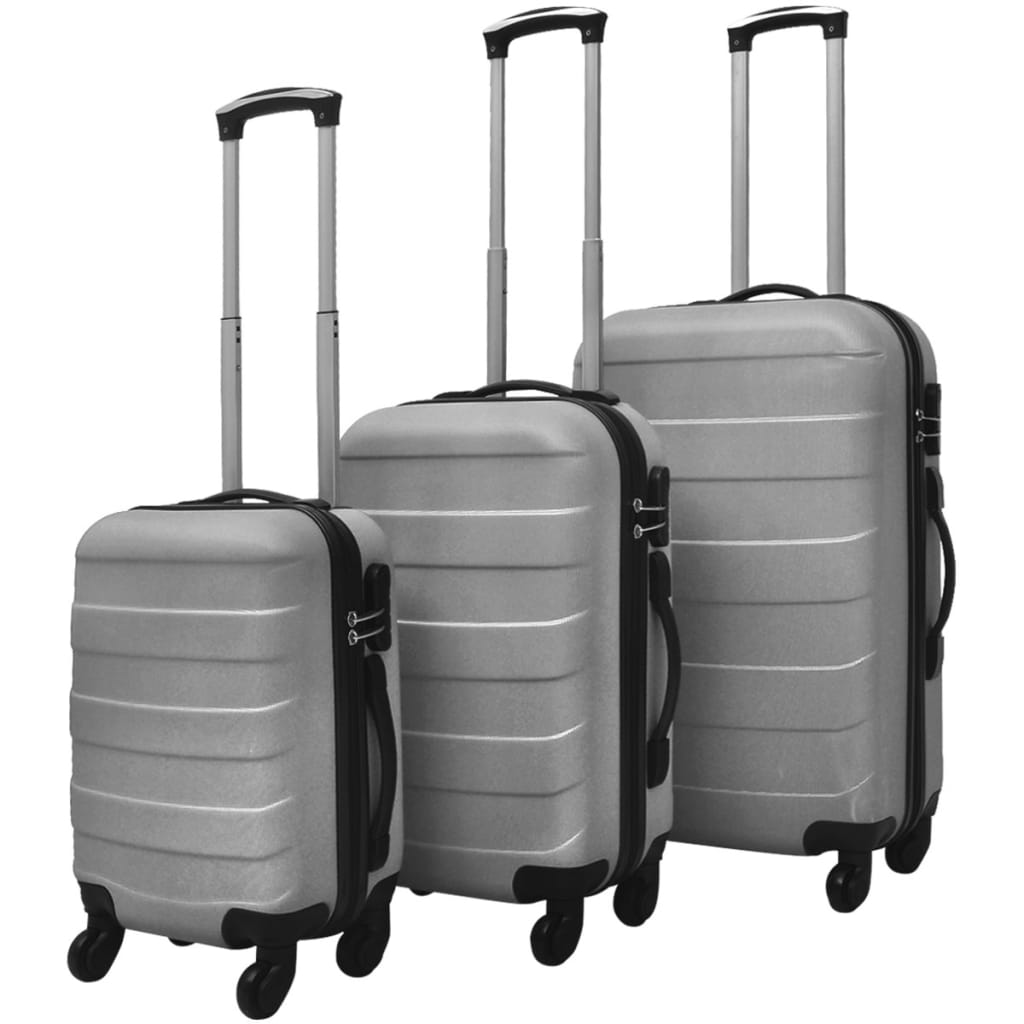 8718475978565_a_en_hd_1.jpg Vidaxl 3-piece hard suitcase set 45.5 55 66 cm silver-colored - Image 1