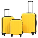 Vidaxl 3-piece hard suitcase set ABS yellow