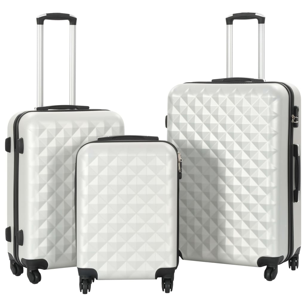 8719883561981_a_en_hd_1.jpg Vidaxl 3-piece hard suitcase set ABS bright silver - Image 1