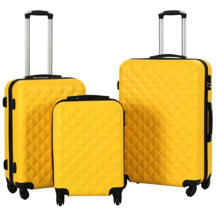 Vidaxl 3-piece hard suitcase set ABS yellow