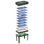 Vidaxl 15-in-1 Multi-Play Table 121x61x82 cm Black