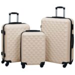 Vidaxl 3-piece hard suitcase set ABS gold-colored