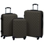 Vidaxl 3-piece hard suitcase set ABS anthracite