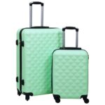 Vidaxl 2-piece hard suitcase set abs mint color