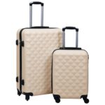 Vidaxl 2-piece hard suitcase set ABS gold-colored